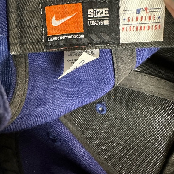 Texas Rangers Hat Cap Strap Back Blue Red MLB Baseball Logo Nike Legacy91 - Picture 2 of 10